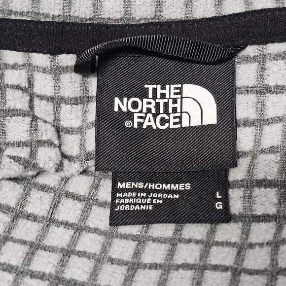 The North Face Tekware Grid Hoodie Men Size L Gray Full Zip - Picture 5 of 16